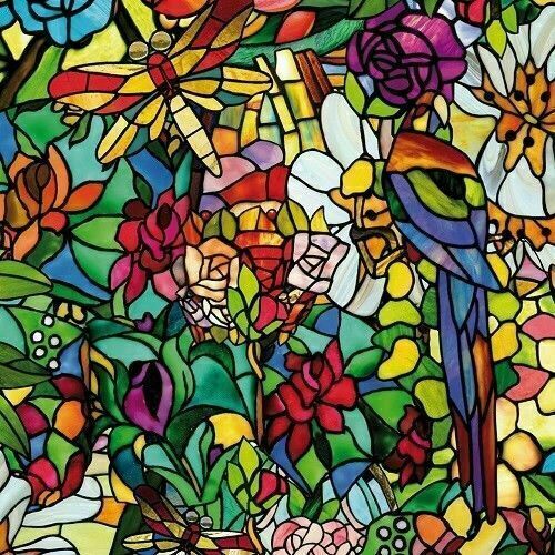 45cm wide colourful stained - wide,
