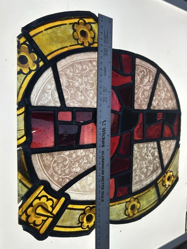 Vintage stained glass window - vintage,