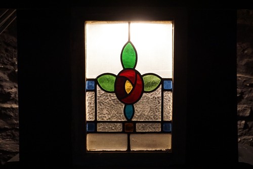 Antique stained glass window - antique,