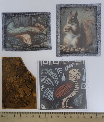 Stained glass pieces - 4,