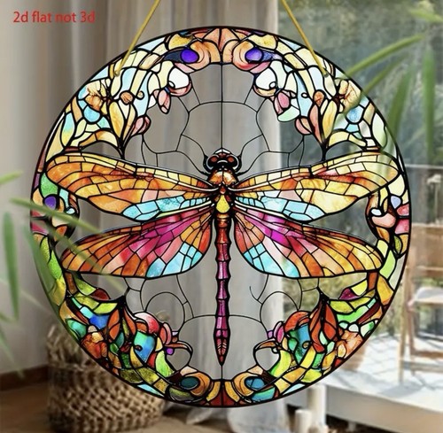 Dragonfly suncatcher stained - dragonfly,