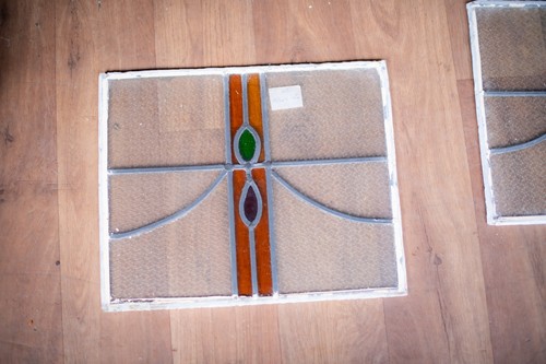 Antique stained glass - -,